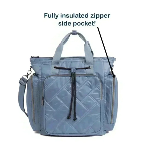 Lug Handbags - LUG Bustle Convertible Tote / Shoulder Bag / Top Handle Bag - Blue Moon